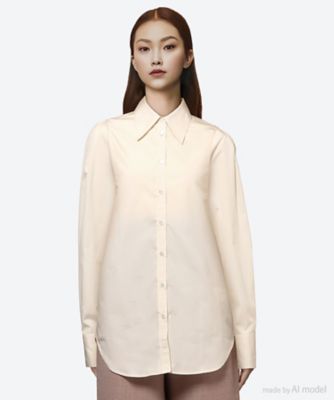 ＜BITE Studios (Women)＞ブラウス　ＳＣＵＬＰＴＥＤ　ＳＬＥＥＶＥ　ＳＨＩＲＴ　１１３１７０３