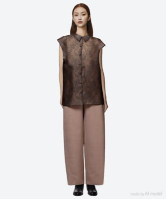 ブラウス LACE PRINT ORGANZA SHIRT