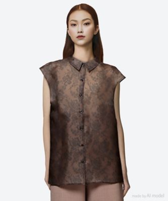＜BITE Studios (Women)＞ブラウス　ＬＡＣＥ　ＰＲＩＮＴ　ＯＲＧＡＮＺＡ　ＳＨＩＲＴ　１１３１８０３