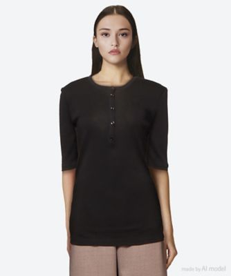 ＜BITE Studios (Women)＞セーター　ＬＥＯ　ＢＵＴＴＯＮＥＤ　ＲＩＢ　ＭＥＲＩＮＯ　ＴＯＰ　１１１１６５７