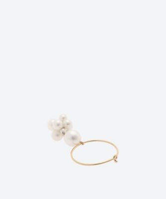 フープパールピアス　※シングル