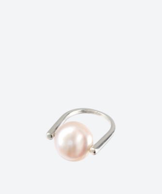 ＜Sapir Bachar (Women)＞Ｌａｒｇｅ　ｐｅａｒｌ　ｔｕｒｎｉｎｇ　ｒｉｎｇ　ＵＳ５　２ｐｃｓ　ＵＳ６　１ｐｃ　Ｓ２５Ｒ３