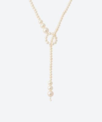 ネックレス 6SS／DROP PEARL NECKLACE L