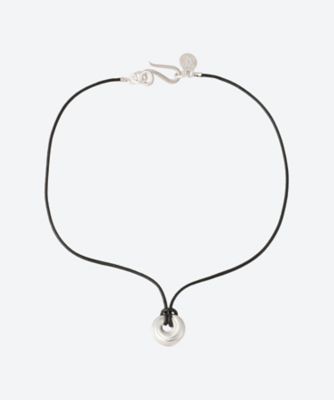 Mini earth leather necklace SAPIR