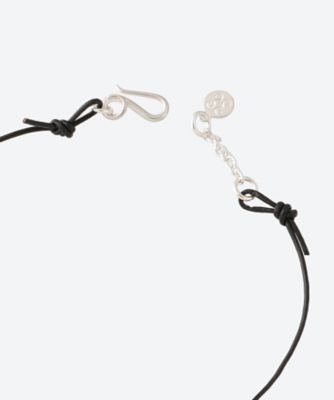 Leather pearl choker SAPIR 26SS
