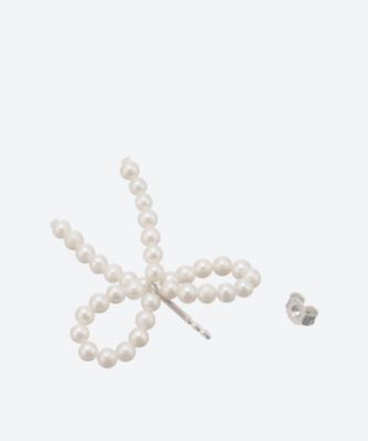 ピアス PEARL BOW EARSTUD， 1PC＊ | SASKIA DIEZ