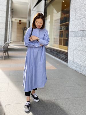 小柄カジュアル スタンドカラーシャツワンピース スモールサイズ 三越伊勢丹オンラインストア 公式