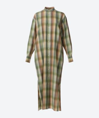 SUPER LIGHT WOOL CHECK MAXI ONE-PIECE