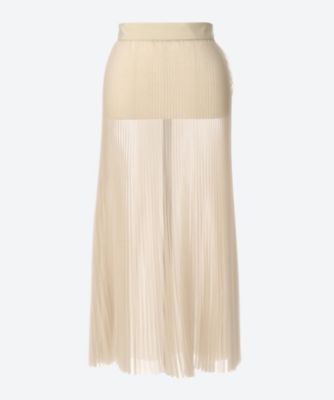 HYKE ORGANDY PLEATED SKIRT