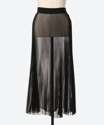 HYKE ORGANDY PLEATED SKIRT