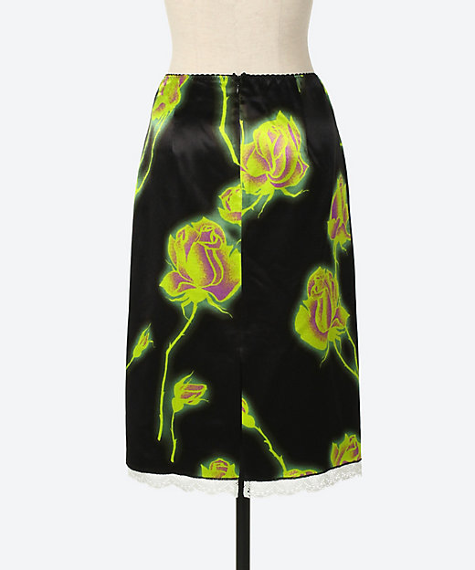 Meryll Rogge 花柄 フラワー レース スカート素材サテン - ひざ丈スカート