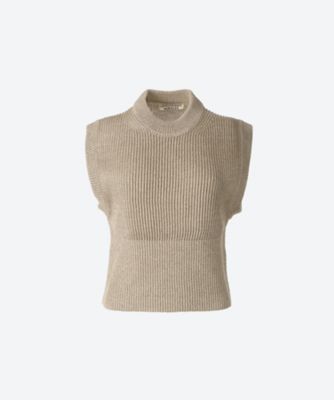 AURALEE HEMP RIB KNIT VEST-