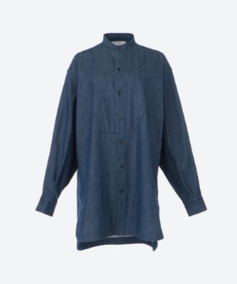 HYKE DENIM BIB FRONT シャツ