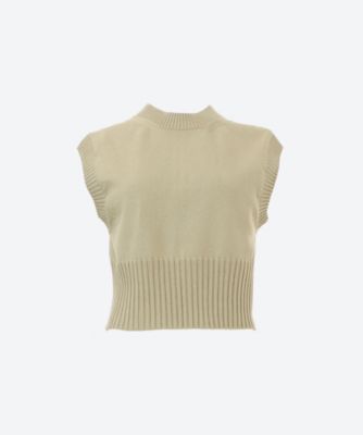 Namu Shop - Auralee Mid Gauge Dry Cotton Knit Vest - Light Beige