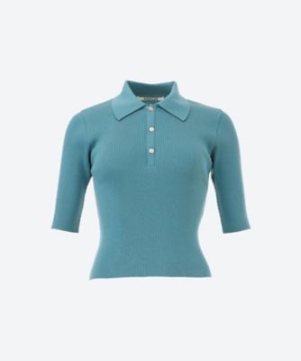 AURALEE GIZA HIGH GAUGE RIB KNIT POLO - www.sorbillomenu.com