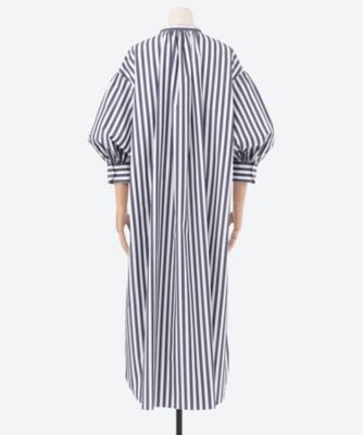 今季完売 HYKE T/C STRIPED GATHERED DRESS ハイク - ロングワンピース