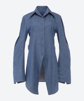 MINDADE(マインドエイド)】触手ガーゼシャツ ショート ブルー