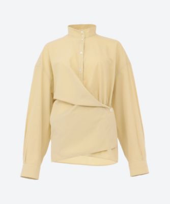 ＜LEMAIRE (Women)＞ＯＦＦＩＣＥＲ　ＣＯＬＬＡＲ　ＴＷＩＳＴＥＤ　ＳＨＩＲＴ