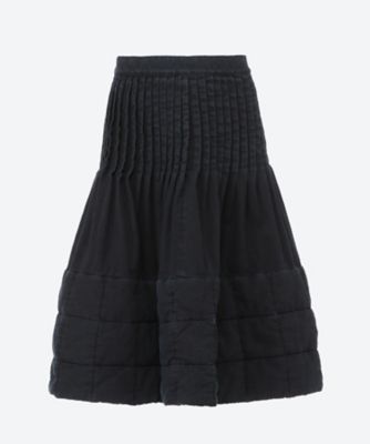 ＜LEMAIRE (Women)＞ＷＡＤＤＥＤ　ＰＬＥＡＴＥＤ　ＳＫＩＲＴ