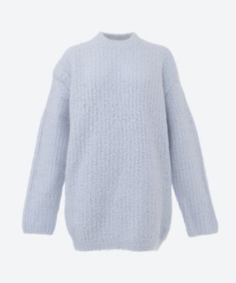 MILLED WOOL MOLE KNIT BIG P／O  