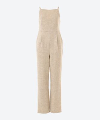 WOOL HAIRLINE LIGHT TWEED OVERALLS-