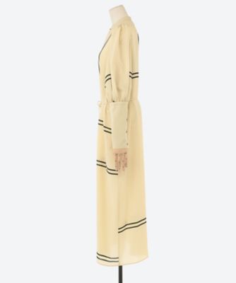 HYKE PRINTED BALLOON SLEEVE DRESS