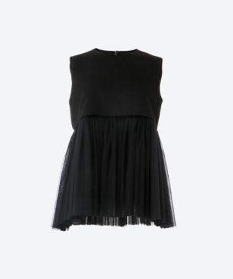 ＜HYKE (Women)＞ＵＬＴＲＡＳＵＥＤＥ　ＴＵＬＬＥ　ＴＯＰ