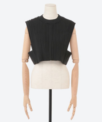 WIDE RIBBED CROPPED VEST | HYKE (Women 