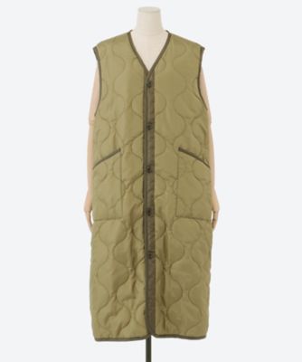 HYKE(ハイク)】 QUILTED LONG VEST キルティングベスト - ロングコート