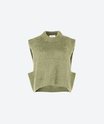 【HYKE(ハイク)】 MOHAIR CROPPED VEST モヘア