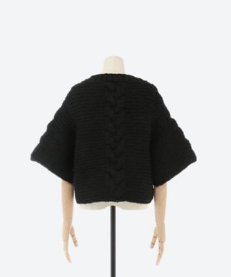 HYKE新品⭐️cable knitハーフスリーブケーブル編みニットプル
