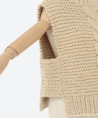 新品未使用♡ HYKE CABLE-KNIT CROPPED VEST | vrealitybolivia.com