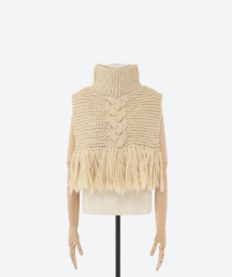HYKE  CABLE-KNIT NECK WARMER