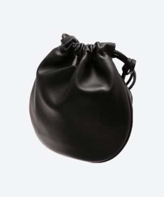 LEATHER DRAWSTRING BAG / HYKE