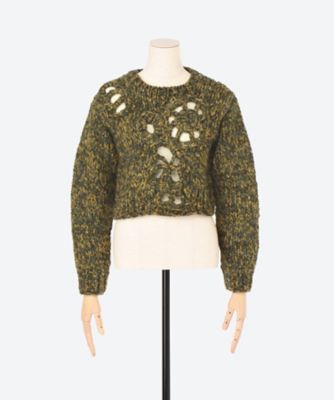 新品 ERiKO KATORi エリコカトリ キルカラツイードモチーフニット-