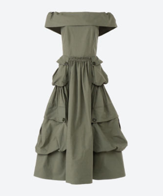 Molly Goddard カーキ フリル ロングスカート Molly Goddard カーキ フリル ロングスカート