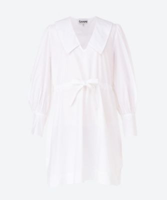 ＜GANNI (Women/大きいサイズ）＞Ｖネックミニドレス