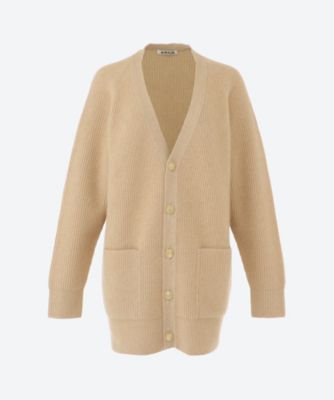 ＜三越伊勢丹/公式＞ AURALEE (Women)/オーラリー EXCLUSIVE BABY CASHMERE RIB KNIT BIG CARDIGAN 新宿伊勢丹別注 BEIGE トップス【三越伊勢丹/公式】