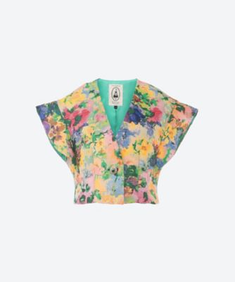 ＜leur logette (Women)＞Ｅｄｅｎ　ｊａｑｕａｒｄ　ｓｈｏｒｔ　ｖｅｓｔ