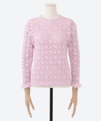 ＜leur logette (Women)＞Ｃｏｔｔｏｎ　ｍｅｓｈ　ｔｏｐ