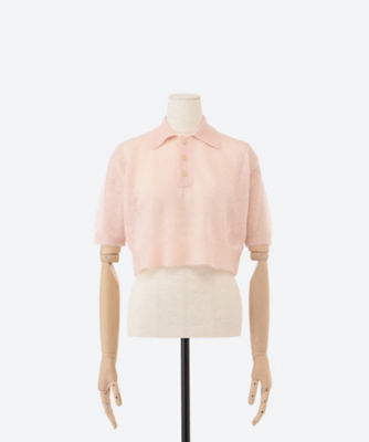 KID MOHAIR SHEER KNIT SHORT POLO