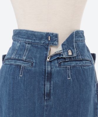 アキラナカ Vilja front panel denim SK