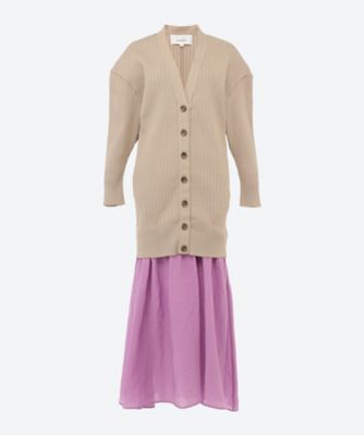 ＜AKIRANAKA (Women)＞Ｌｕｚ　ｃｏｍｂｉｎａｔｉｏｎ　ｃａｒｄｉｇａｎ　ｄｒｅｓｓ　ＢＥＰＫ
