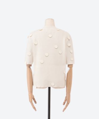 トップス AKIRANAKA dot panel knit PO Elsa dot panel knit PO OW | AKIRANAKA