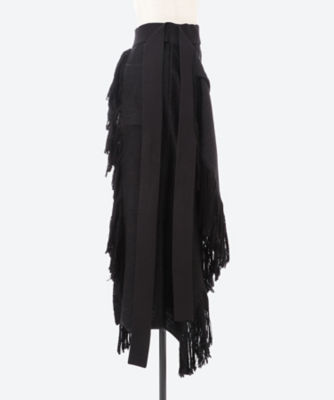 アキラナカ 】Ｅｌｉａｎ ｆｒｉｎｇｅ ｋｎｉｔ ｓｋｉｒｔ WT - www