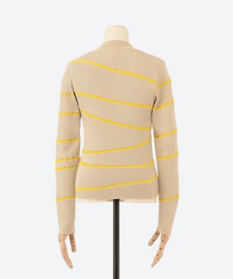Ｂｅｎｔｅ　ｉｒｒｅｇｕｌａｒ　ｓｔｒｉｐｅ　ｋｎｉｔ　ＰＯ　ＢＥＹＥ