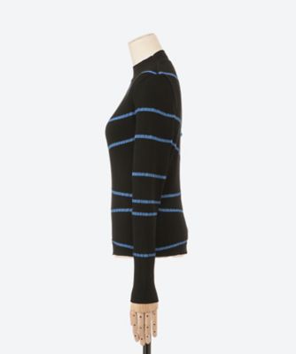 Ｂｅｎｔｅ　ｉｒｒｅｇｕｌａｒ　ｓｔｒｉｐｅ　ｋｎｉｔ　ＰＯ　ＢＫＢＬ
