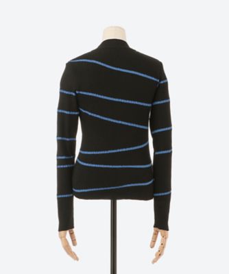 Ｂｅｎｔｅ　ｉｒｒｅｇｕｌａｒ　ｓｔｒｉｐｅ　ｋｎｉｔ　ＰＯ　ＢＫＢＬ