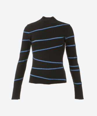 ＜AKIRANAKA (Women)＞Ｂｅｎｔｅ　ｉｒｒｅｇｕｌａｒ　ｓｔｒｉｐｅ　ｋｎｉｔ　ＰＯ　ＢＫＢＬ