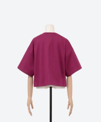 CROPPED SHORT-SLV TEE-クロップショートスリーブTシャツ-HYKE
